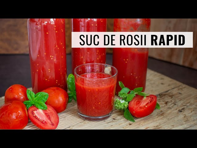 'Video thumbnail for Suc de roșii pentru iarnă. Rețeta rapidă de suc de roșii la blender sau la robot | Bucate Aromate'