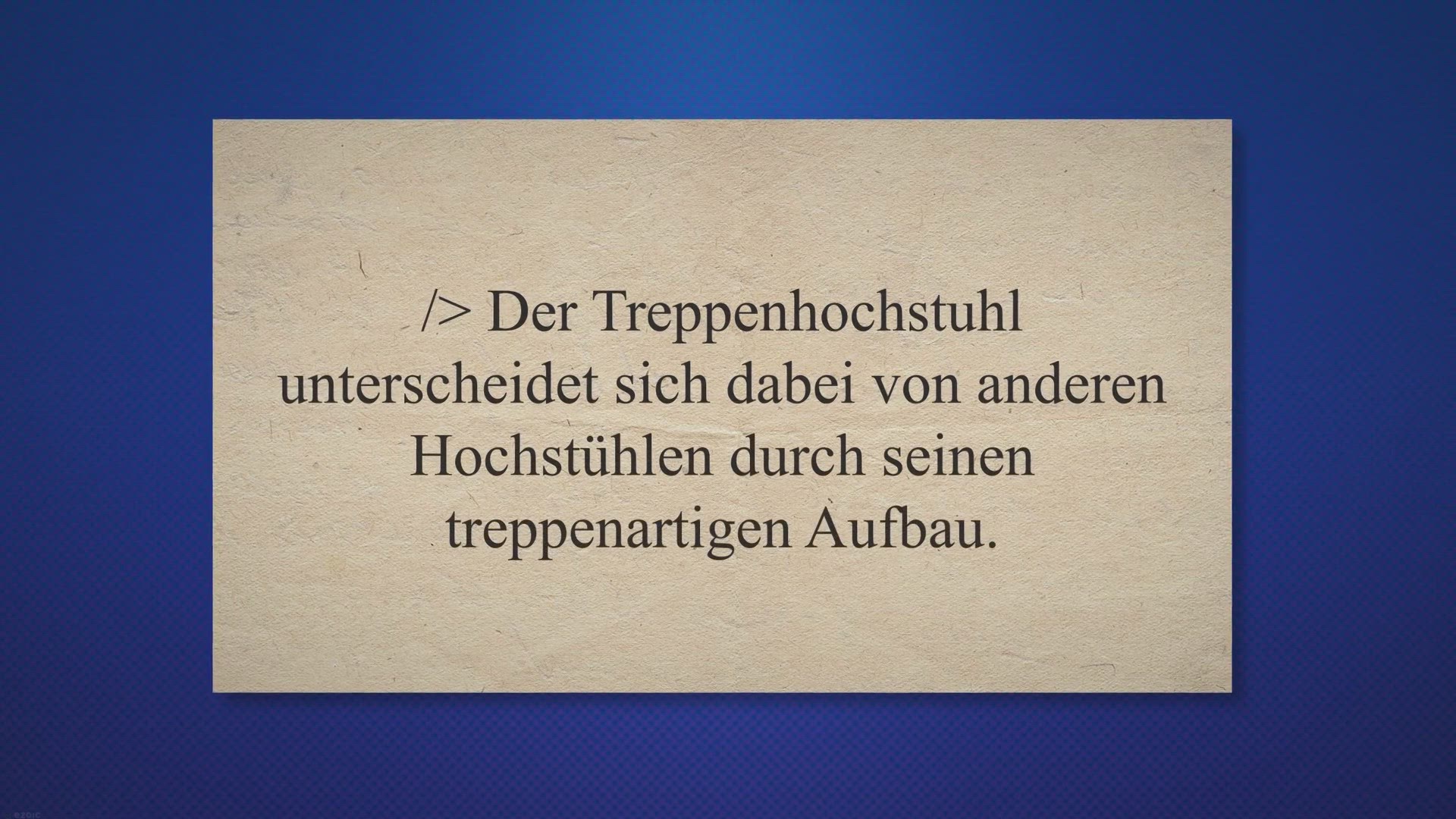 Video thumbnail for Treppenhochstuhl – unsere Lieblinge