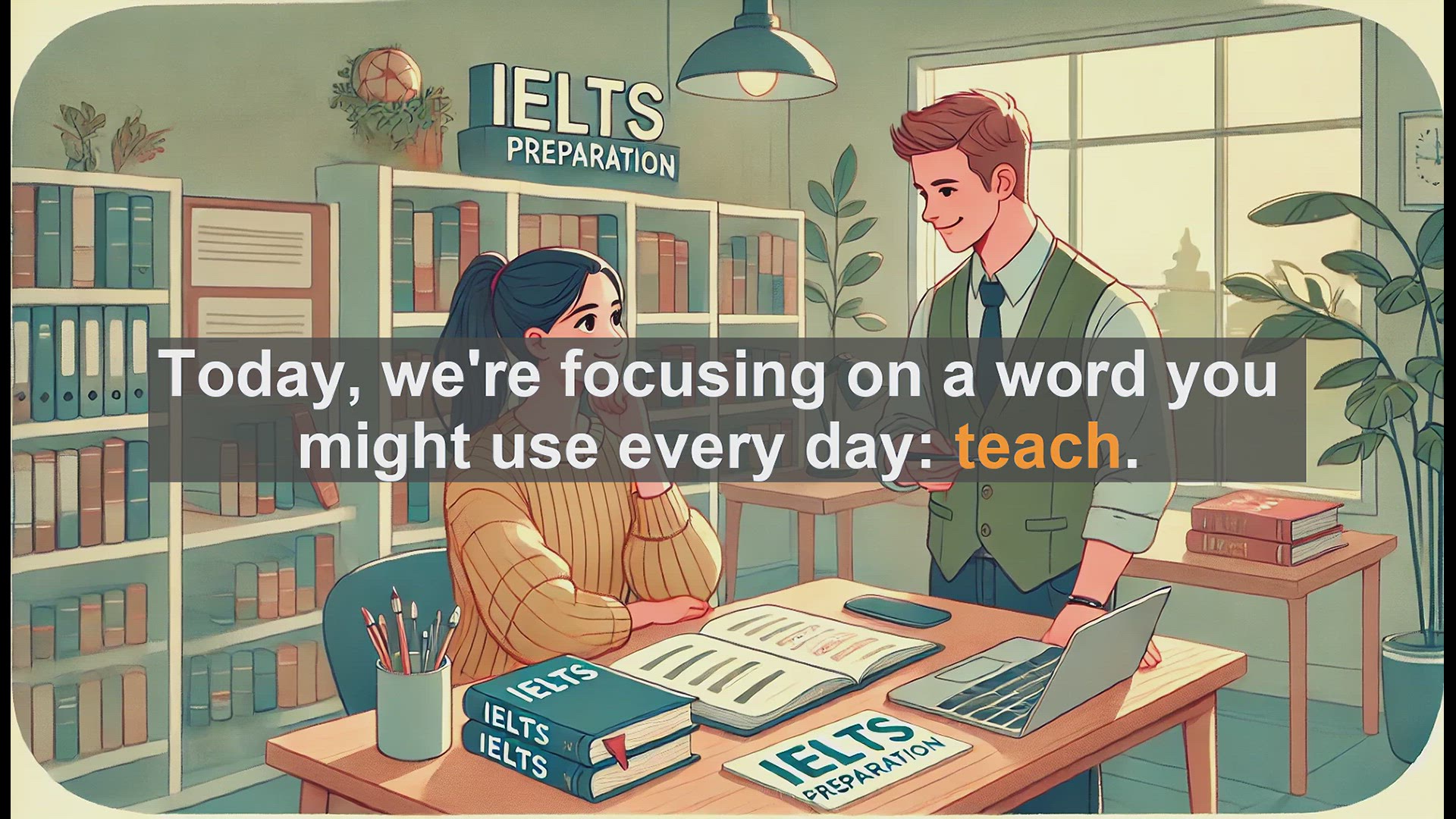 'Video thumbnail for 2500 Must Know IELTS 5.5 Vocabulary - IELTS Vocabulary: Understanding and Using the Verb 'Teach''