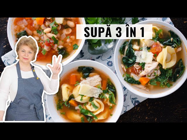 'Video thumbnail for 🥣 Supa 3 in 1 cu TORTELLINI, PUI și SPANAC - o rețetă ingenioasă pentru toate gusturile 😉'