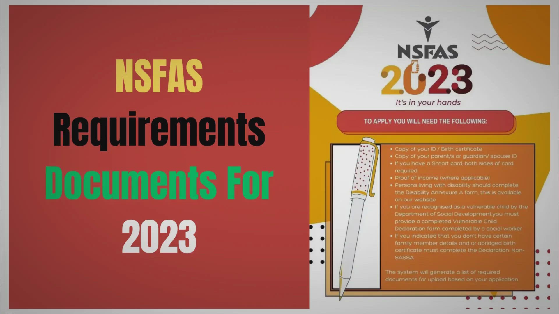 Video thumbnail for NSFAS Requirements Documents For 2023