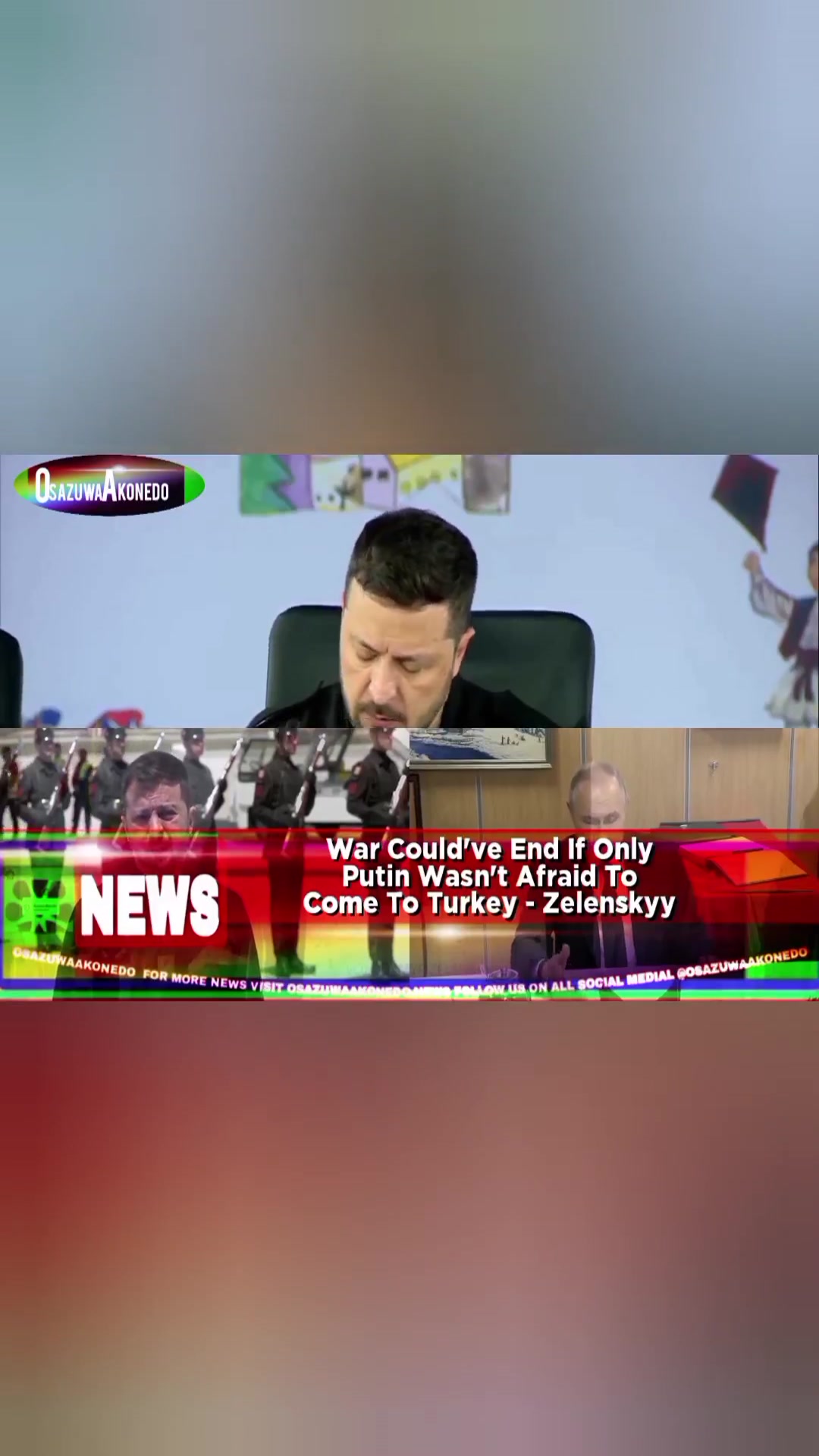'Video thumbnail for War Could've End If Only Putin Wasn't Afraid To Come To Turkey - Zelenskyy '