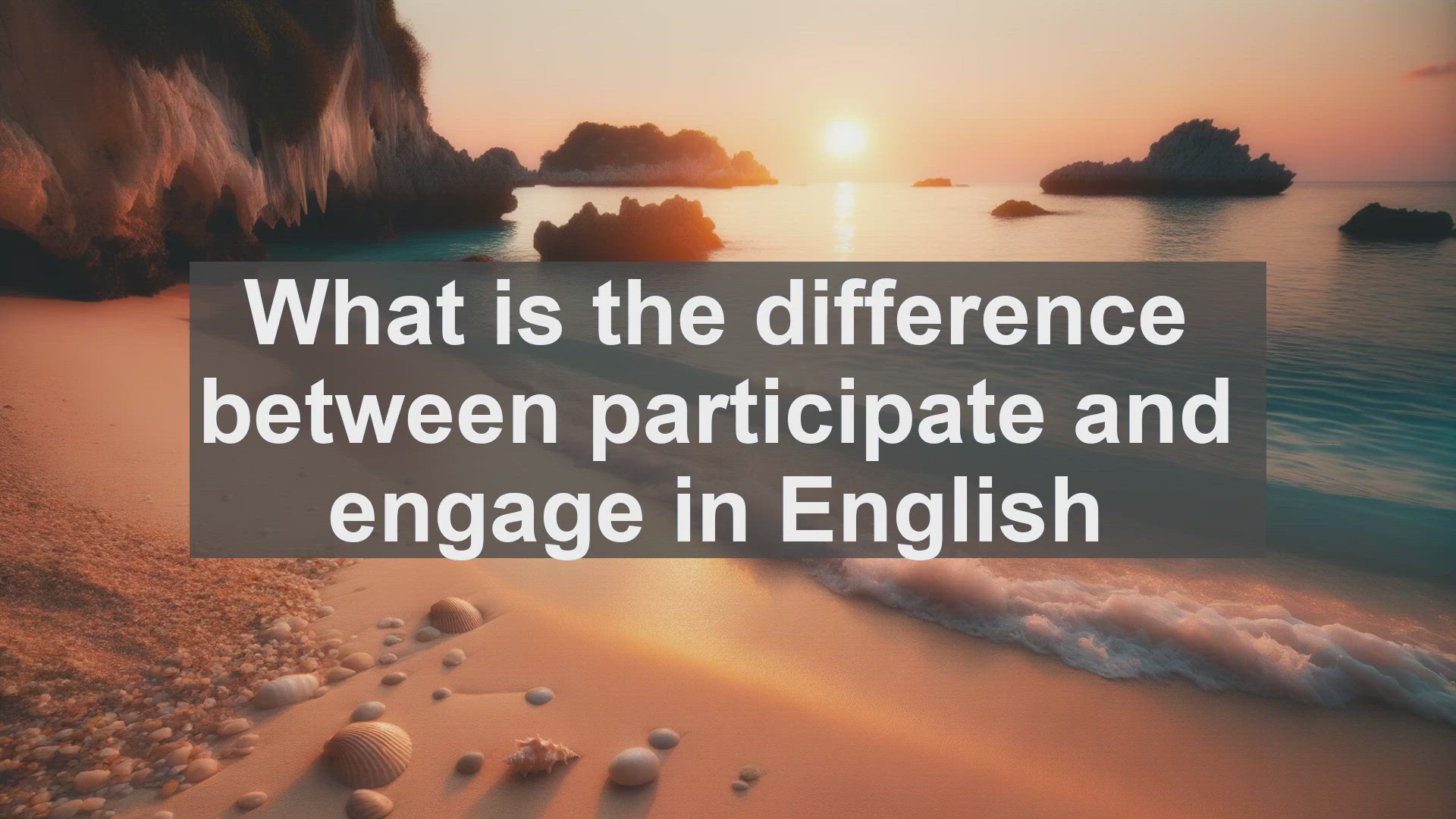 'Video thumbnail for What is the difference between participate and engage in English?'