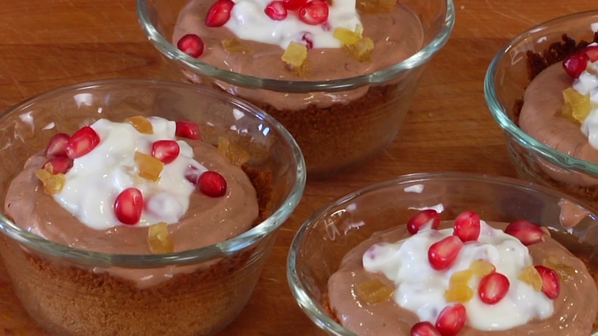 Video thumbnail for 43.How-To Make Chocolate Yogurt Cheesecakes - A Healthy Holiday Dessert Recipe (720p 30fps)