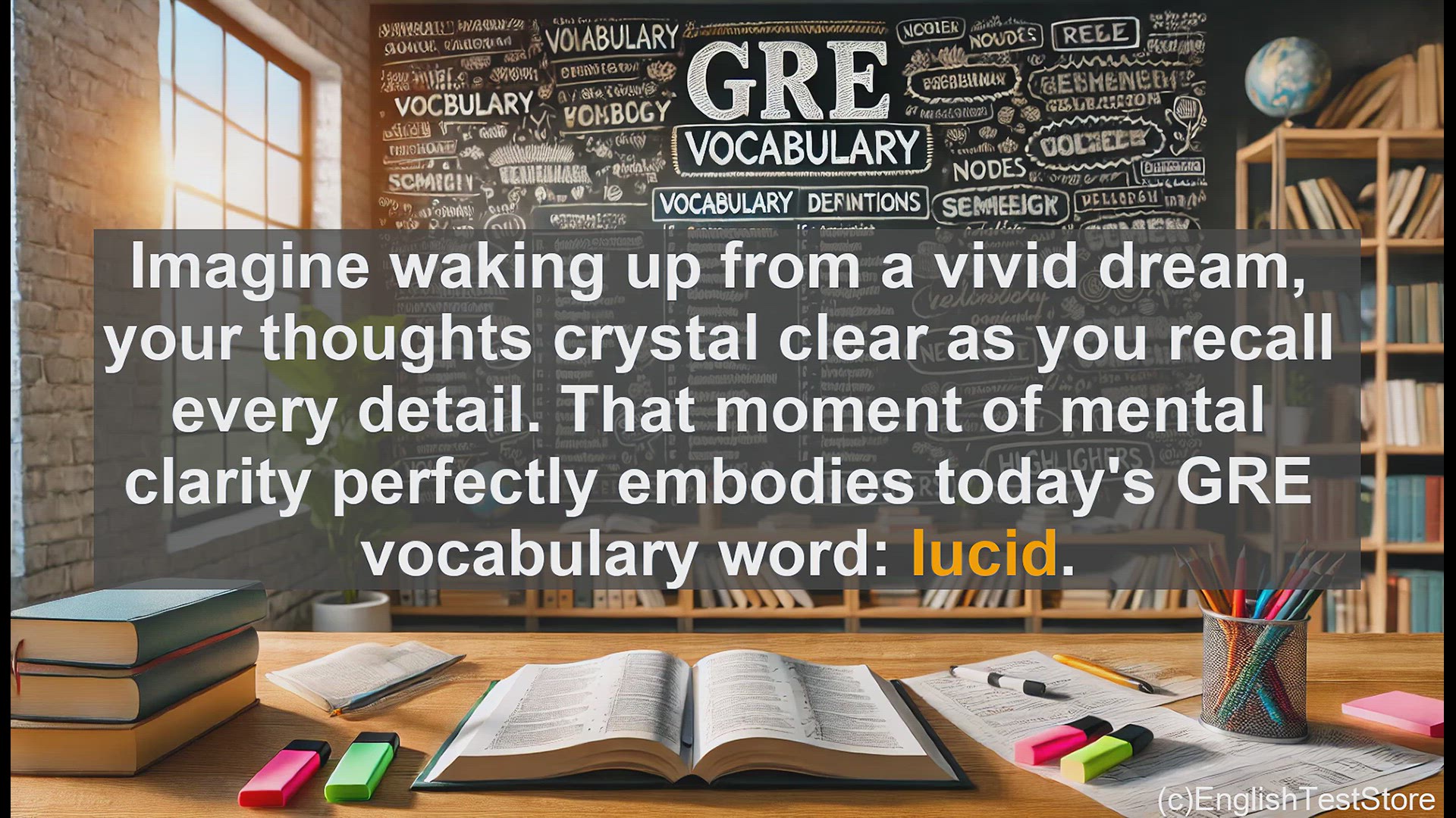 'Video thumbnail for GRE Vocabulary Lesson: Mastering the Clarity of Lucid Thought and Expression'