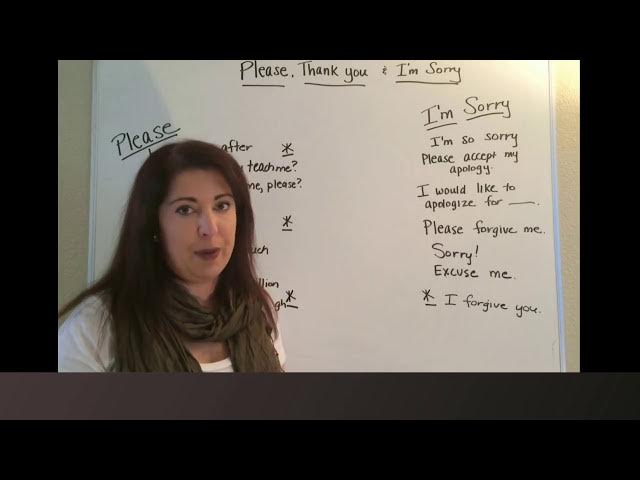 'Video thumbnail for Learn English Fast - Ways To Say PLEASE, THANK YOU and SORRY in English ✔'