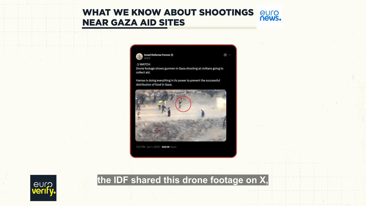 'Video thumbnail for What we know about the shootings near Gaza aid distribution sites'