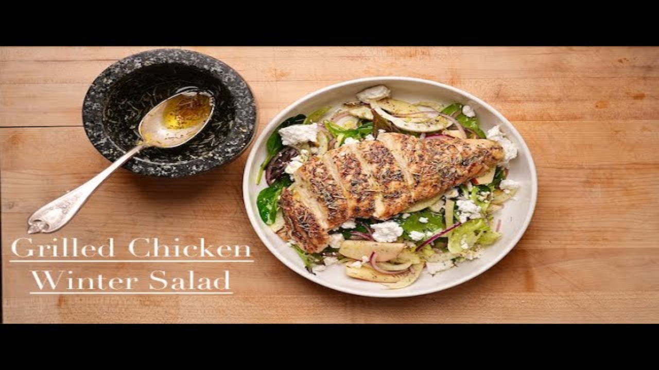 Video thumbnail for Grilled Chicken Winter Salad
