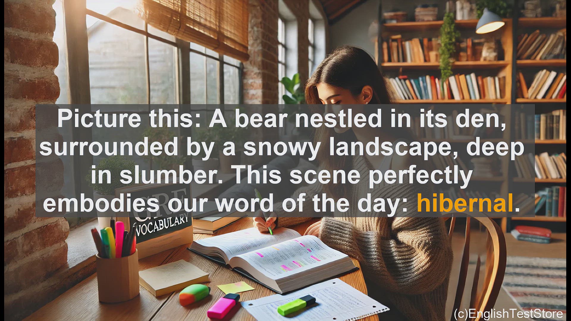 'Video thumbnail for GRE Vocabulary Lesson: Exploring the Wintry Meaning of 'Hibernal''