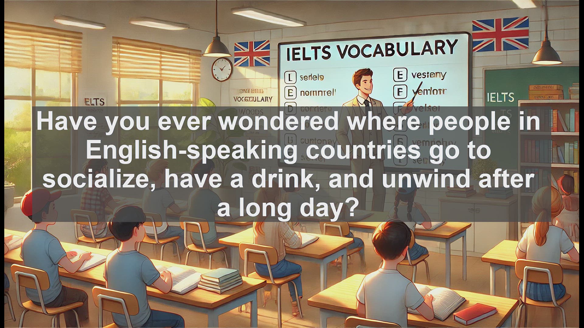 'Video thumbnail for 2500 Must Know IELTS 5.5 Vocabulary - What is a Pub? Exploring British and Irish Social Culture'