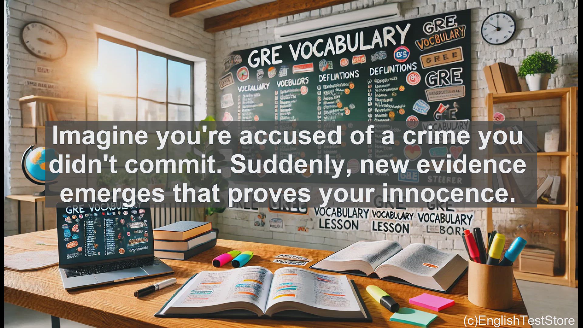 'Video thumbnail for GRE Vocabulary Lesson: Exculpate - Clearing Accusations of Wrongdoing'