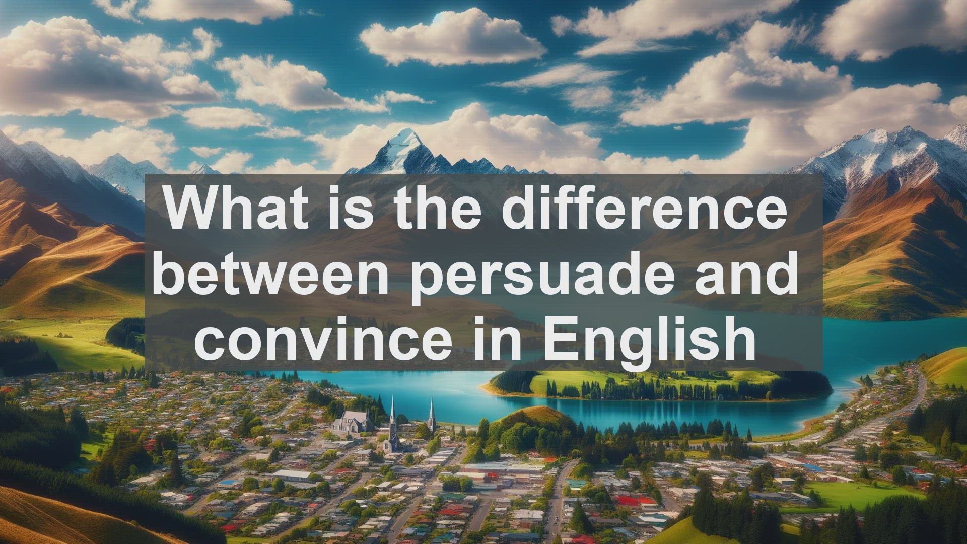 'Video thumbnail for What is the difference between persuade and convince in English?'