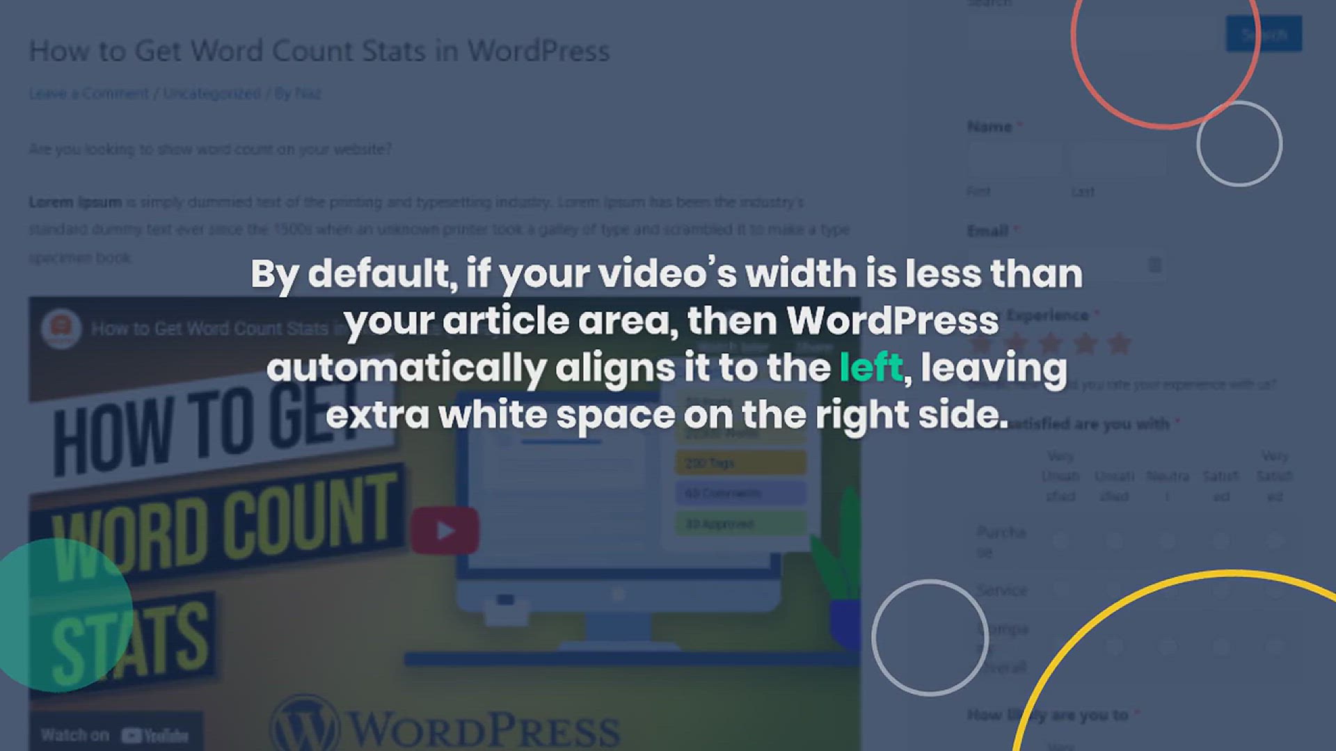 'Video thumbnail for Beginner’s Guide: How to Center Align a Video in WordPress'
