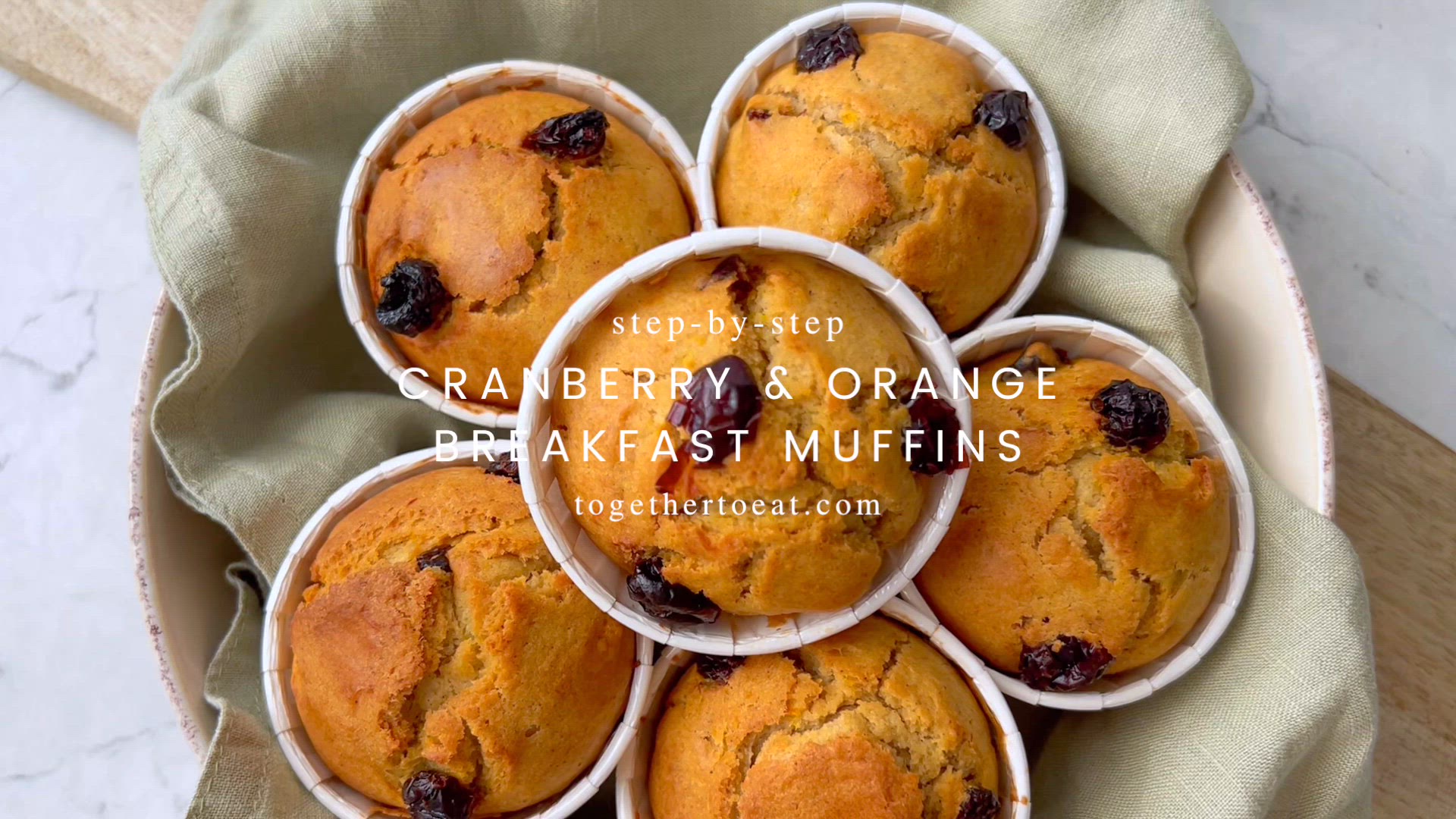 'Video thumbnail for Cranberry Orange Breakfast Muffins'