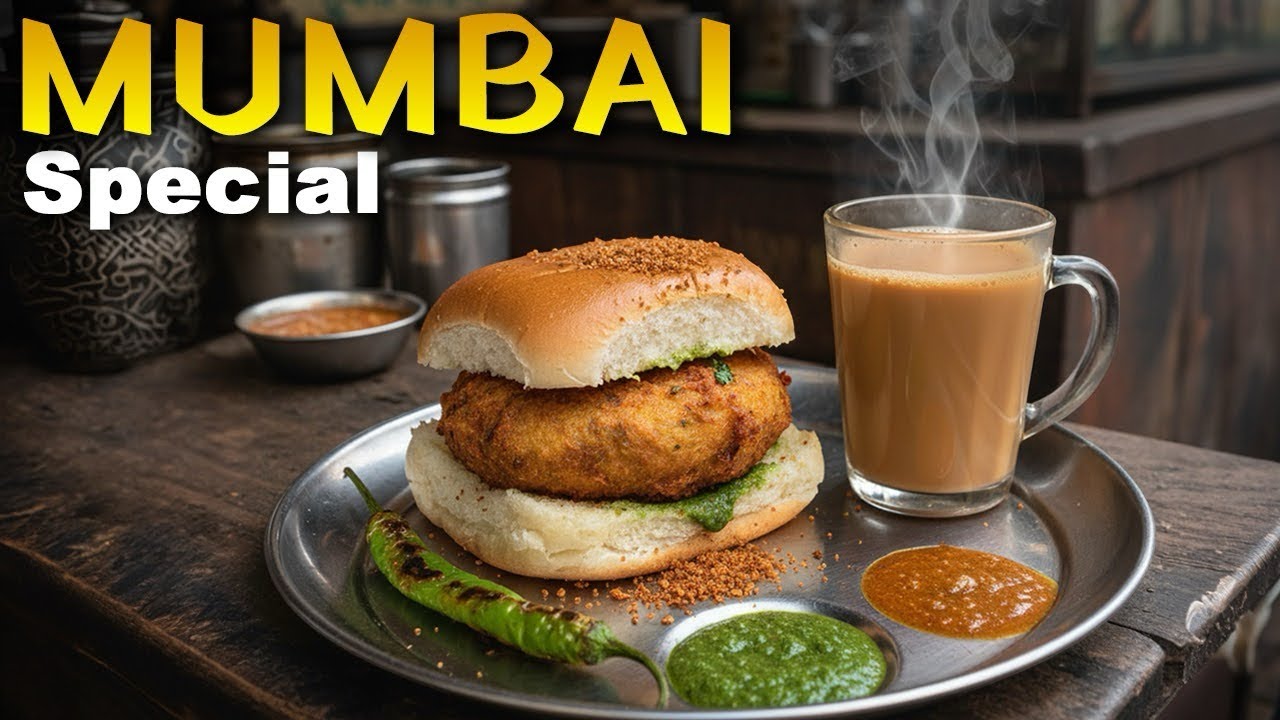 Video thumbnail for Mumbai Pav Special – Vada Pav, Pav Bhaji & Misal Pav | Indian Street Food Recipes