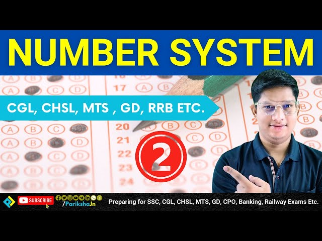 Video thumbnail for Live #2 | #NumberSystem / CGL, CHSL, MTS, GD & CPO Exam on #ParikshaJn | #parikshajunction