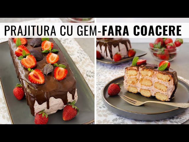 'Video thumbnail for 👉 Gata în 15 minute! ⏲ Prăjitură FĂRĂ COACERE cu mascarpone, gem și glazură de ciocolată 😍'