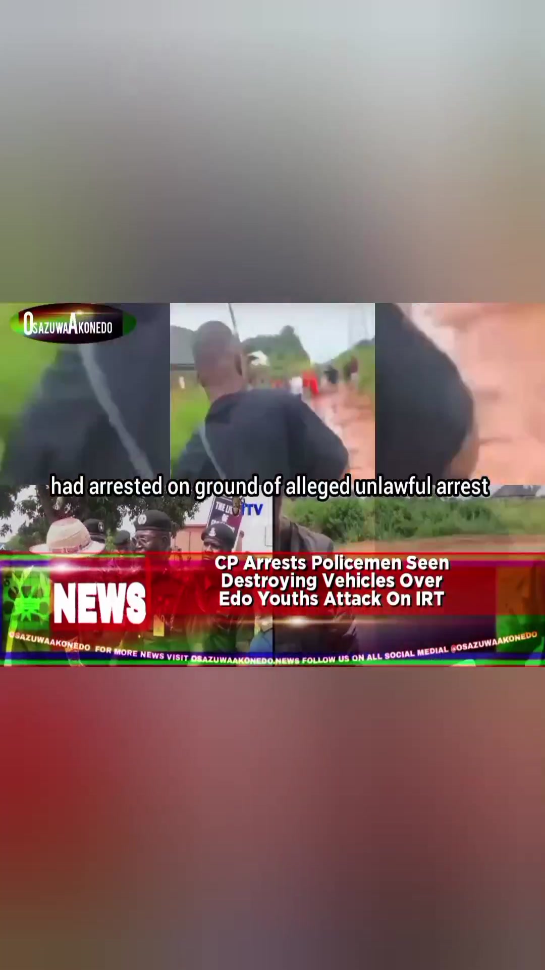 'Video thumbnail for CP Arrests Policemen Seen Destroying Vehicles Over Edo Youths Attack On IRT '