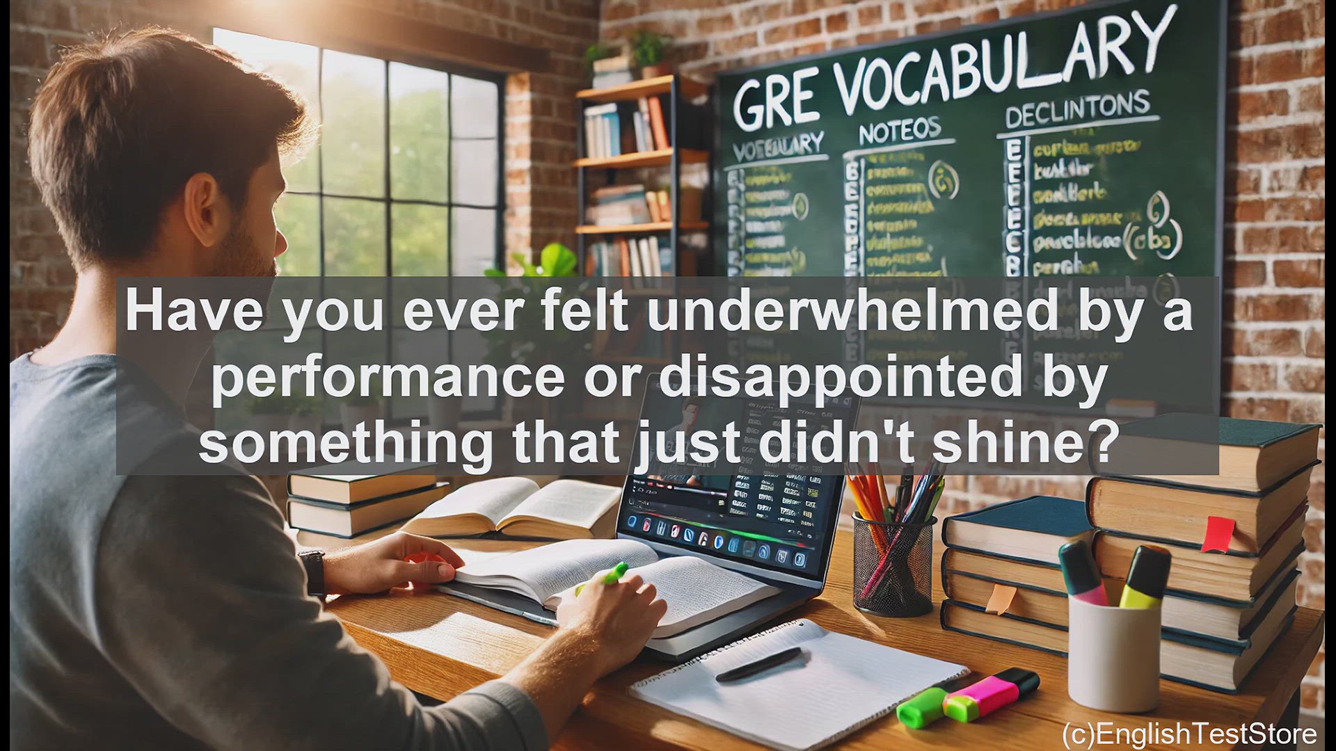 'Video thumbnail for GRE Vocabulary Lesson: Exploring the Meaning of Lackluster'