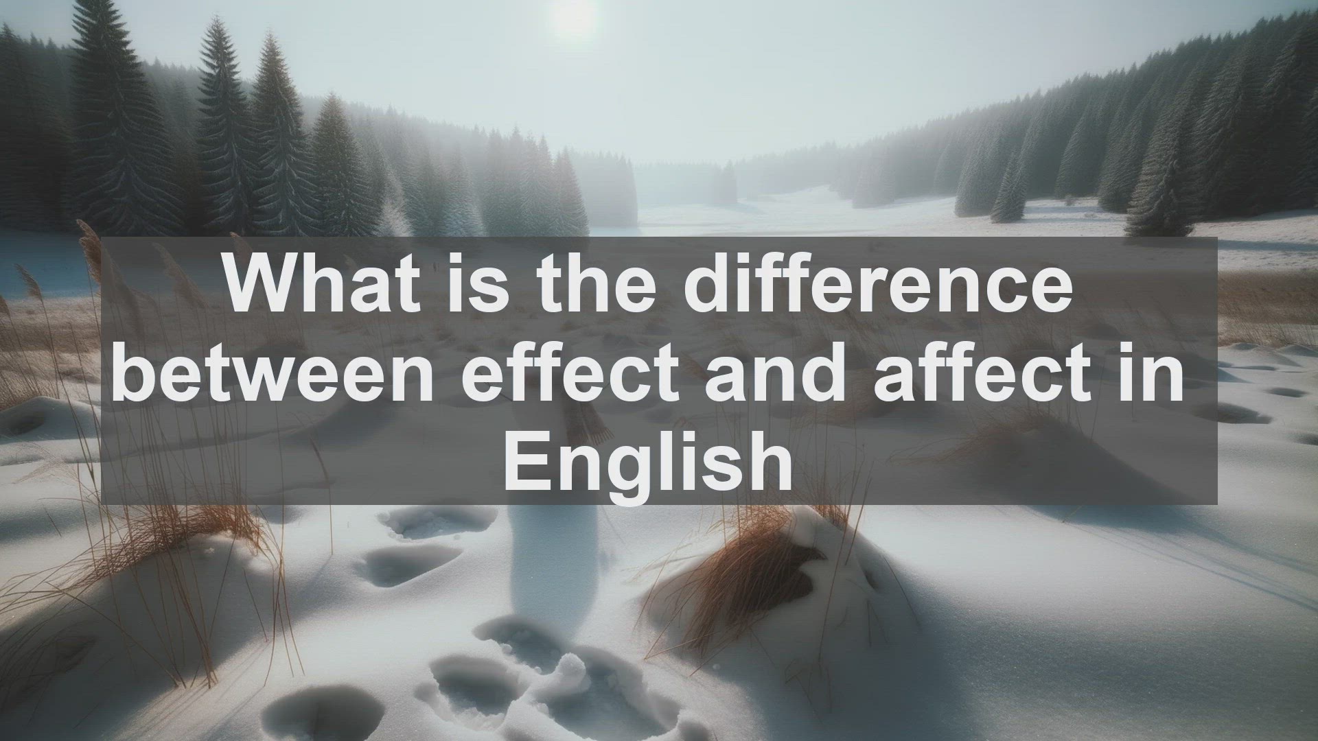 'Video thumbnail for What is the difference between effect and affect in English?'