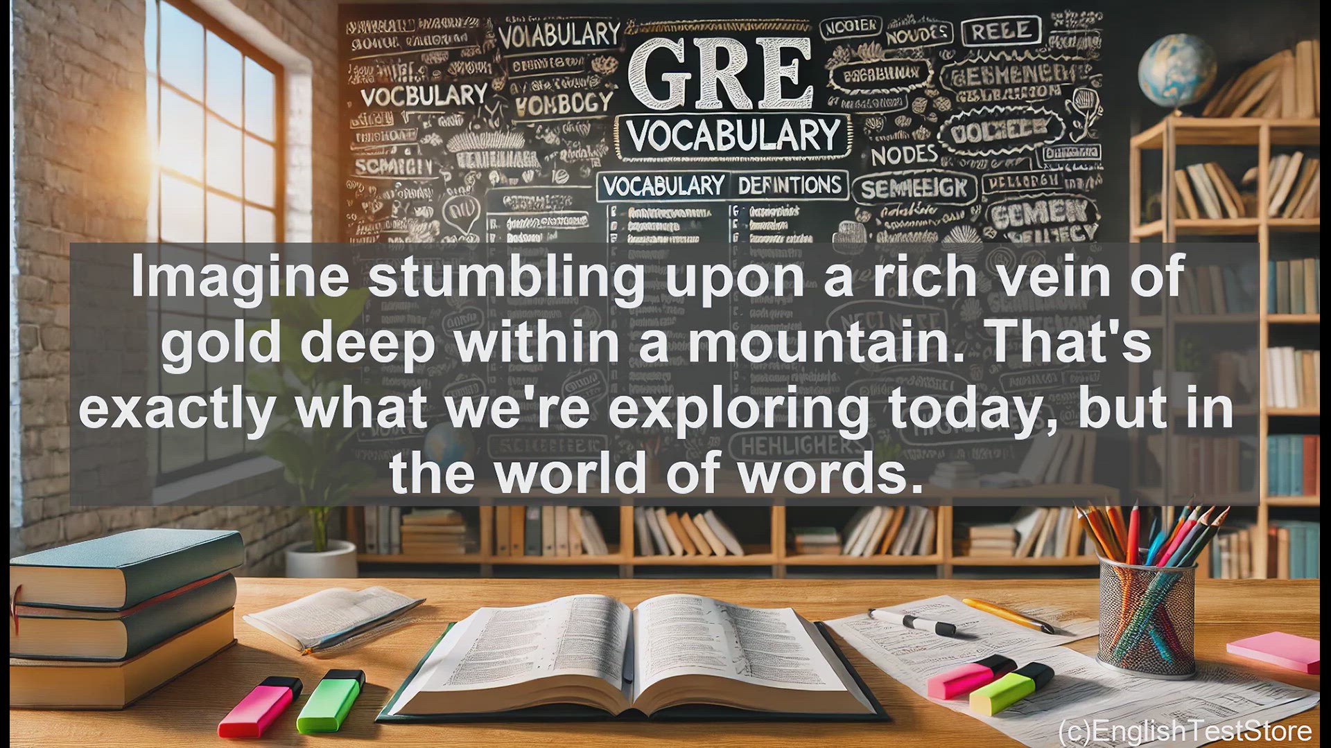 'Video thumbnail for GRE Vocabulary Lesson: Uncovering the Wealth of Lode - A Linguistic Treasure Trove'
