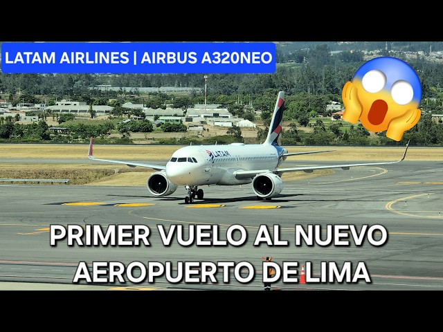 Video thumbnail for ¡PRIMER VUELO al NUEVO Aeropuerto de LIMA! 🇵🇪 Mi llegada al Jorge Chávez en un A320neo de LATAM