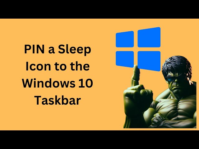 'Video thumbnail for How to PIN a Sleep Icon to the Windows 10 Taskbar | GearUpWindows Tutorial'