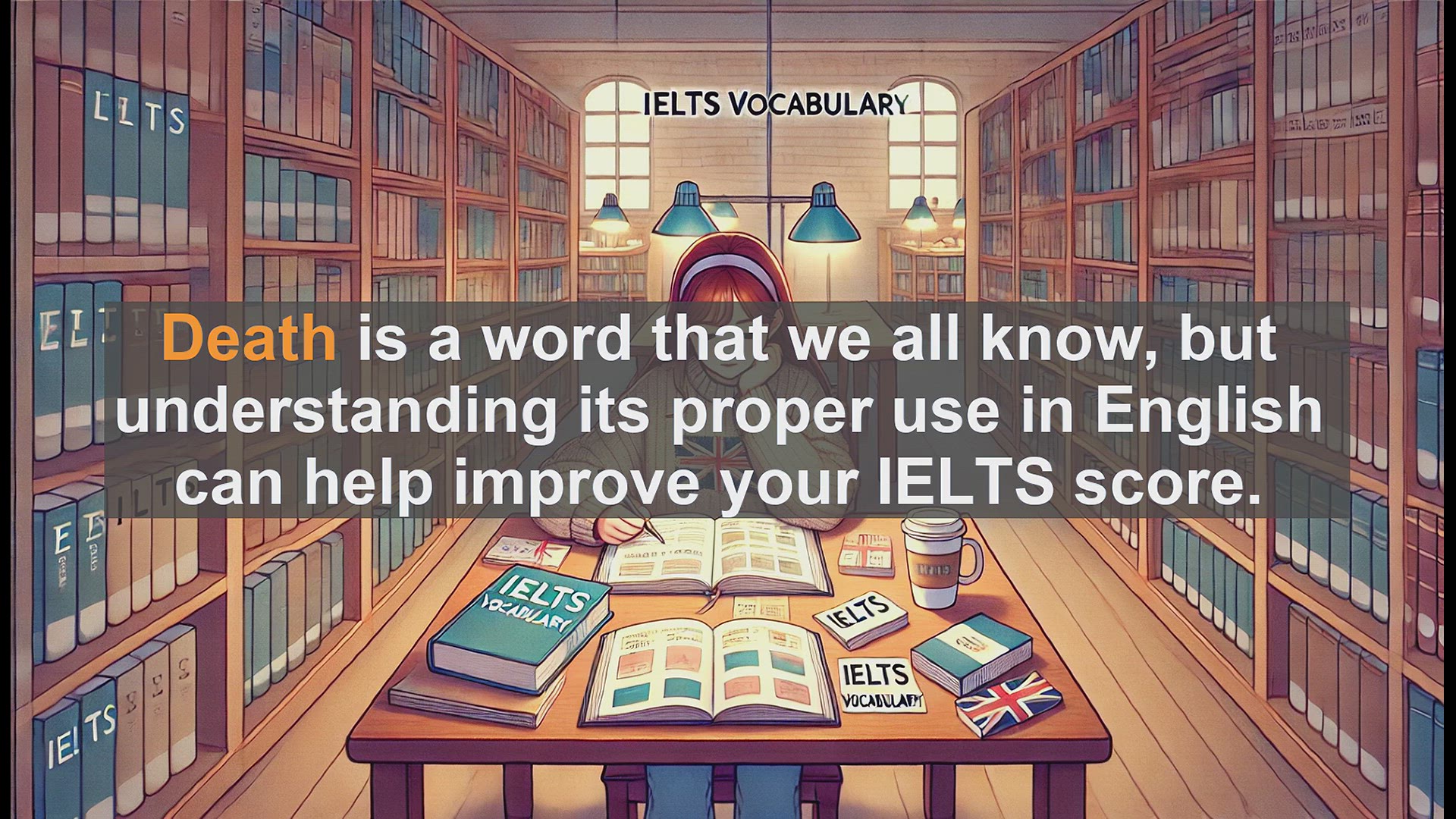 'Video thumbnail for 2500 Must Know IELTS 5.5 Vocabulary - IELTS Vocabulary: Understanding and Using 'Death' Correctly'