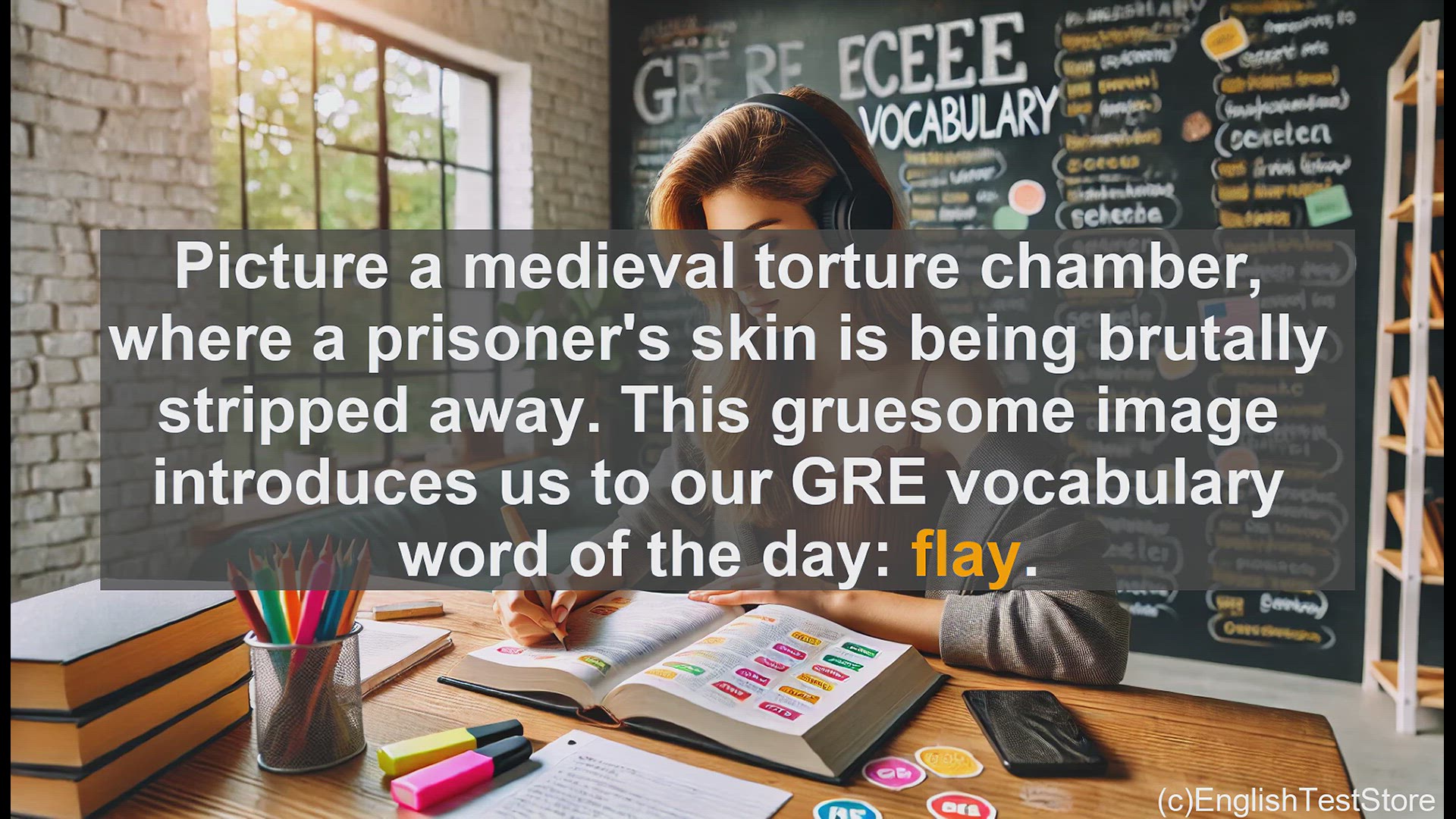'Video thumbnail for GRE Vocabulary Lesson: Flay - Stripping the Skin and Harsh Criticism'