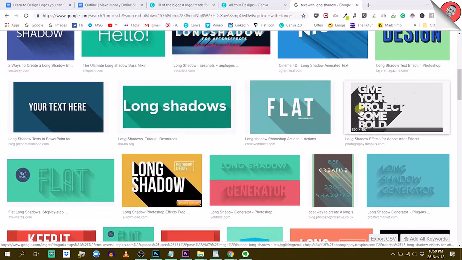 'Video thumbnail for Let's Design it with Canva_ Long Shadow Effect'