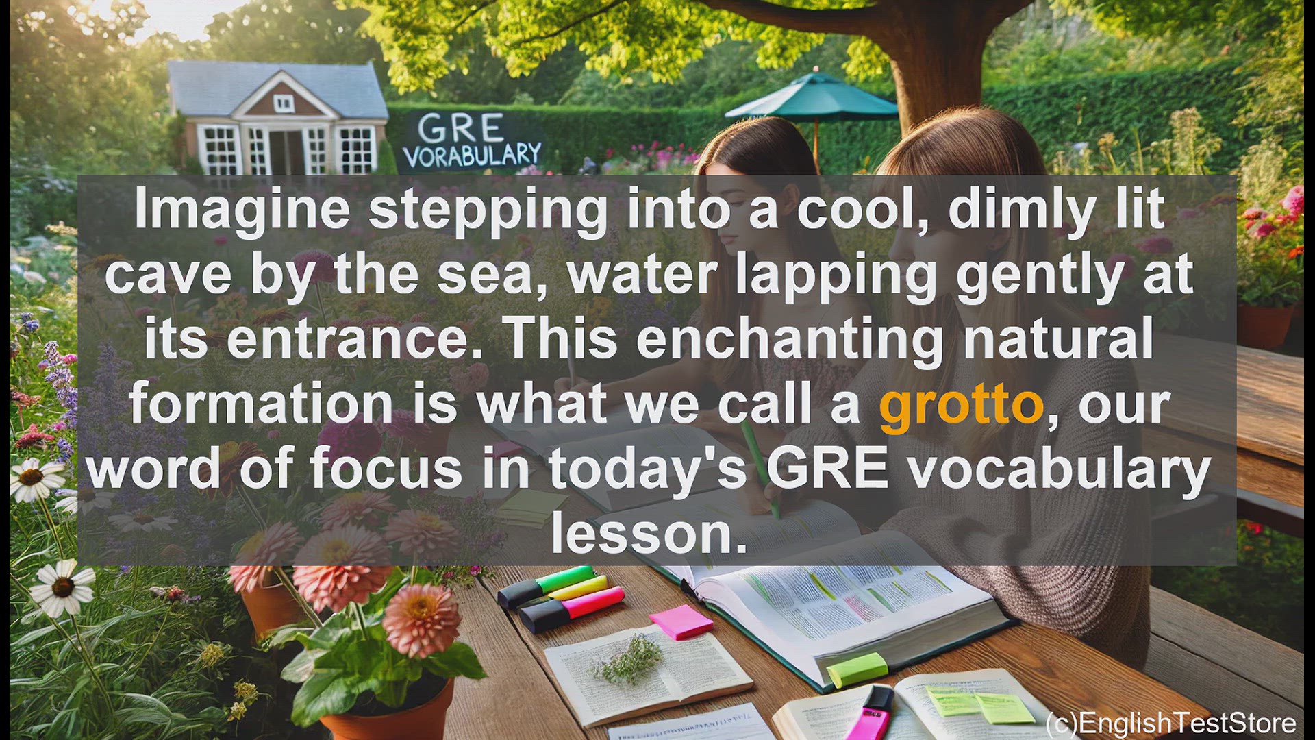 'Video thumbnail for GRE Vocabulary Lesson: Exploring the Enchanting World of Grottoes'