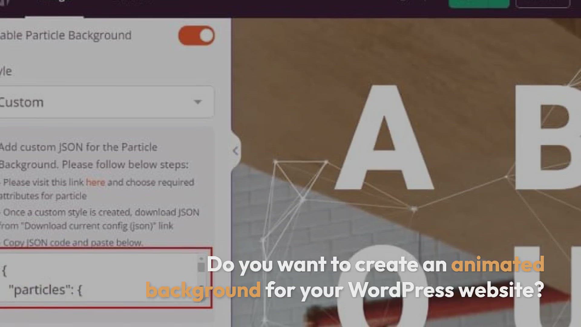 'Video thumbnail for How to Add an Animated Background in WordPress (2 Methods)'
