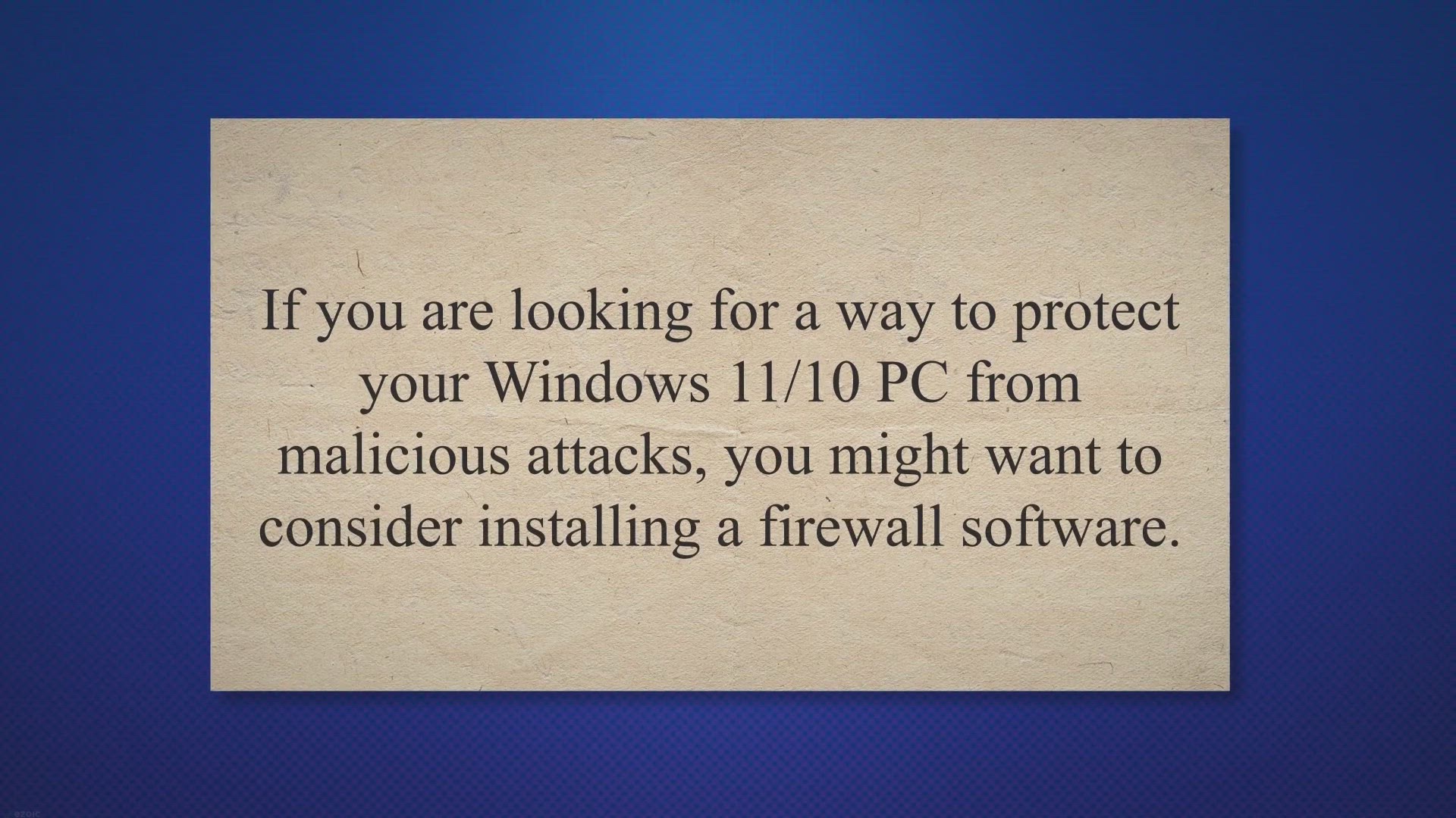 'Video thumbnail for Best Free Firewall software for Windows 11/10'