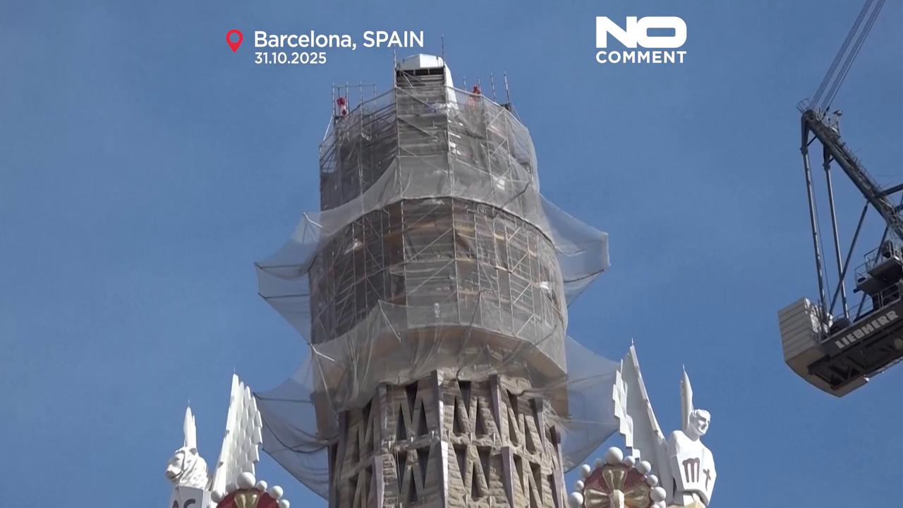Video thumbnail for The tallest church in the world: Barcelona’s Sagrada Família reaches new heights