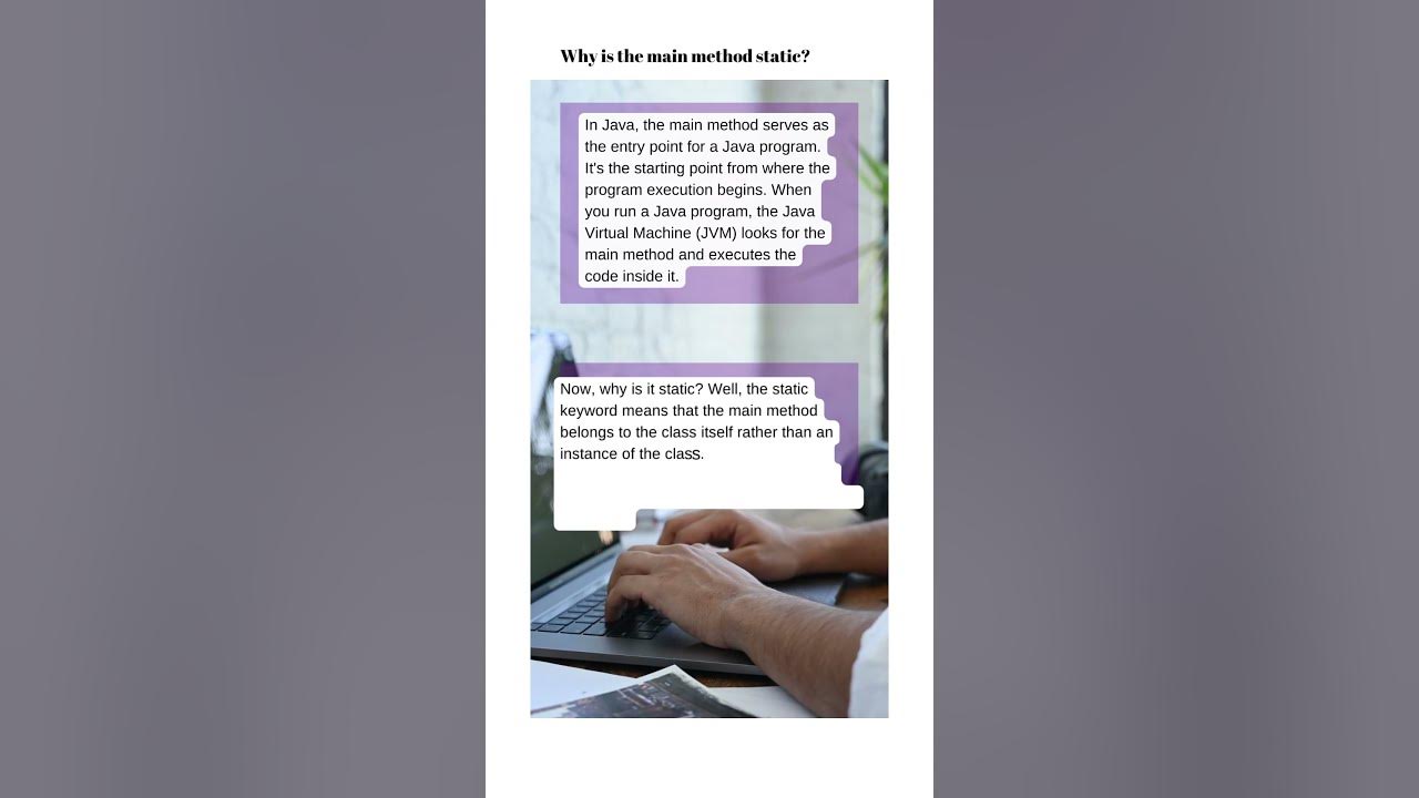 Video thumbnail for Why is the Main Method in Java Static? Explained Simply