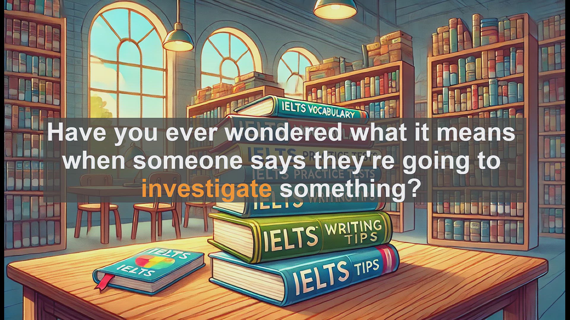 'Video thumbnail for 2500 Must Know IELTS 5.5 Vocabulary - Understanding 'Investigate': A Key Word for IELTS'
