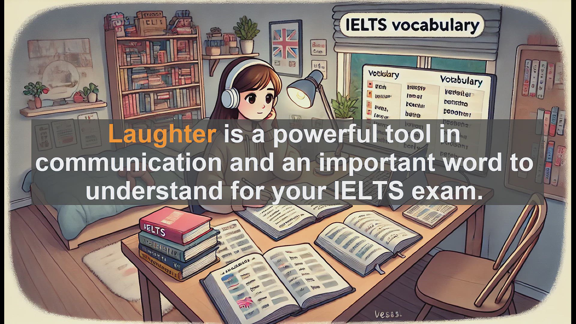 'Video thumbnail for 2500 Must Know IELTS 5.5 Vocabulary - IELTS Vocabulary: Understanding and Using 'Laughter''
