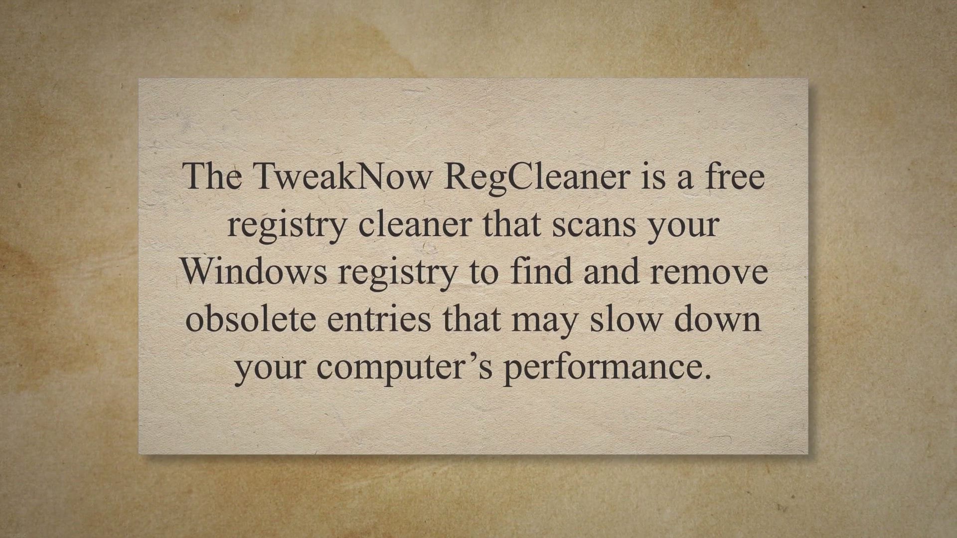 'Video thumbnail for TweakNow RegCleaner: The Fastest and Most Reliable Registry Cleaner for Windows 11 and 10'