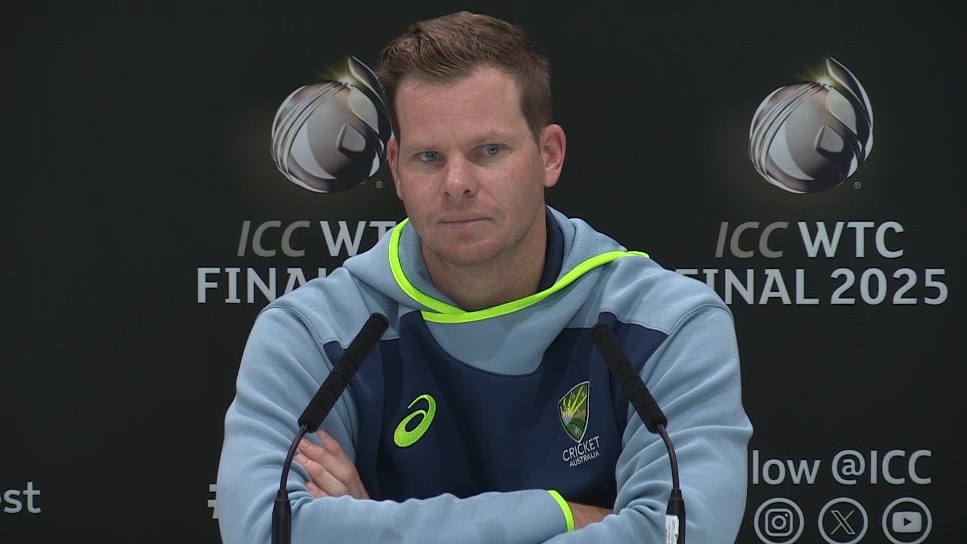 'Video thumbnail for Australia's Smith predicts spin will dictate WTC final, insists SA are worthy opponents'