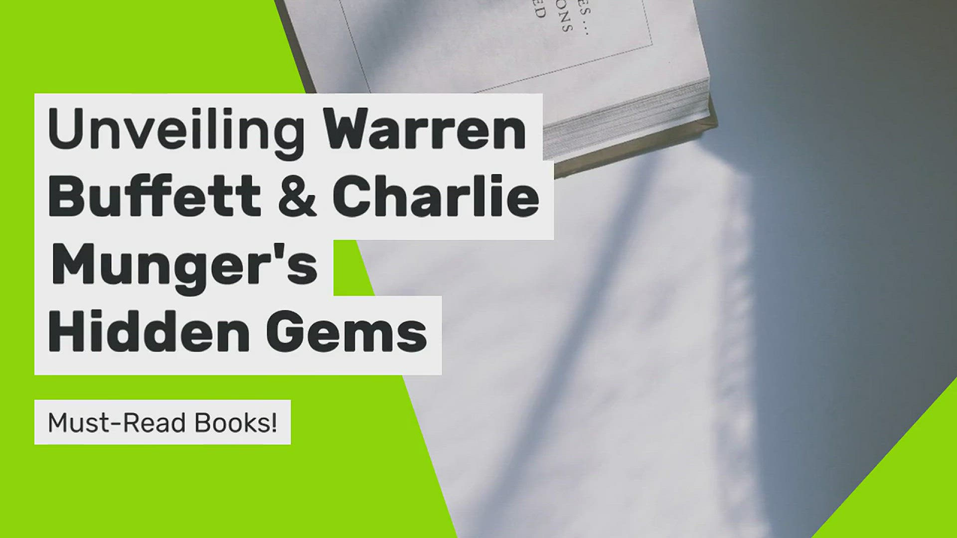 'Video thumbnail for More Book Recommendations From Warren Buffett & Charlie Munger'