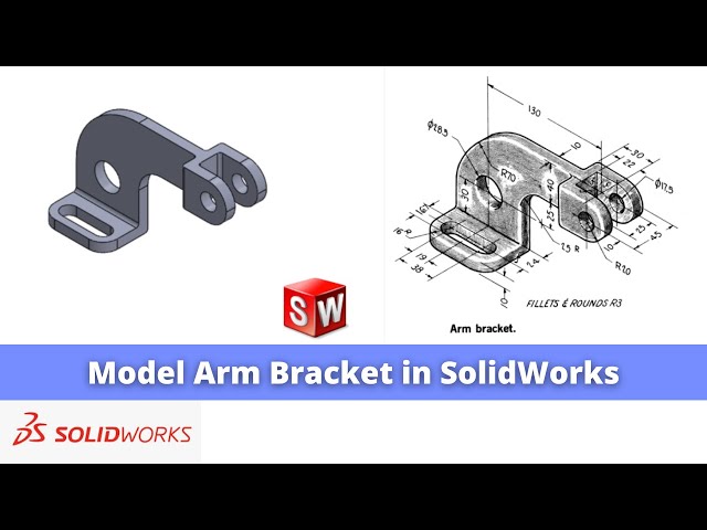 Video thumbnail for Model Arm Bracket in SolidWorks | SolidWorks Tutorial | SolidWorks Part Modeling |