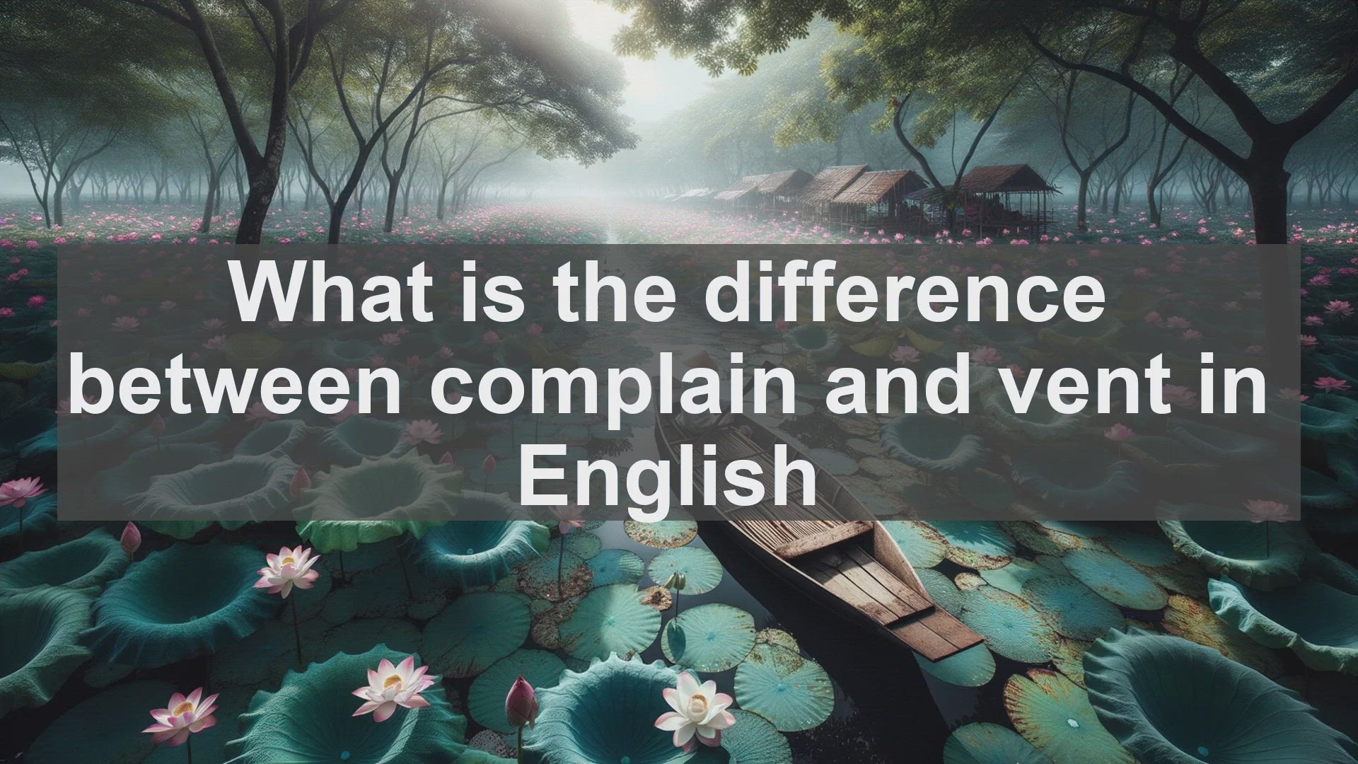 'Video thumbnail for What is the difference between complain and vent in English?'