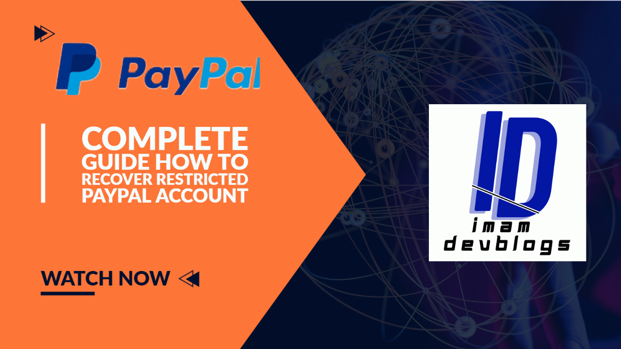 Video thumbnail for Complete Guide How To Recover Restricted Paypal Account