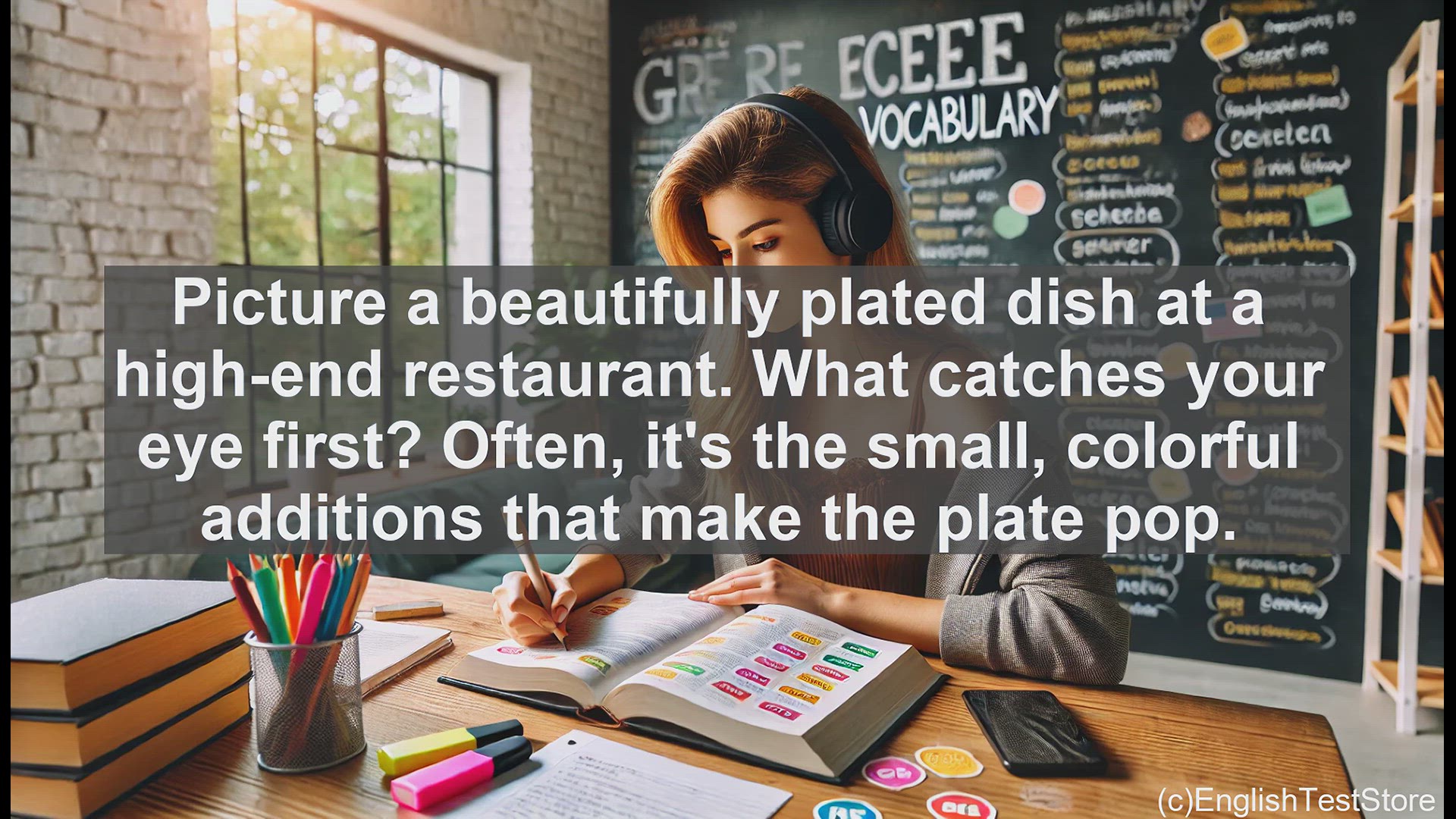'Video thumbnail for GRE Vocabulary Lesson: Exploring the Culinary Art of Garnishing'