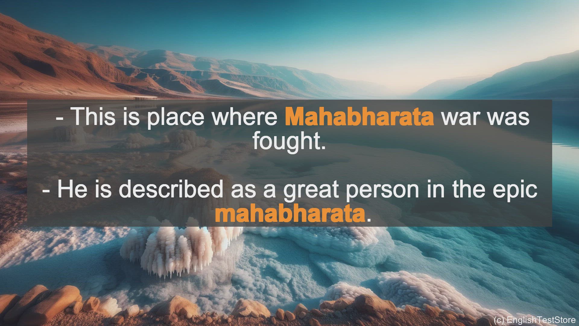 'Video thumbnail for Mahabharata In Sentences - Examples Of Mahabharata In Sentences'