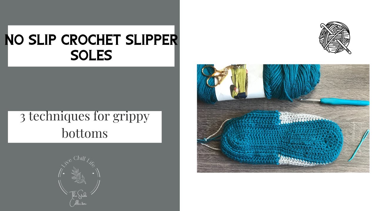 'Video thumbnail for How to make crochet slippers nonskid - 3 Methods'