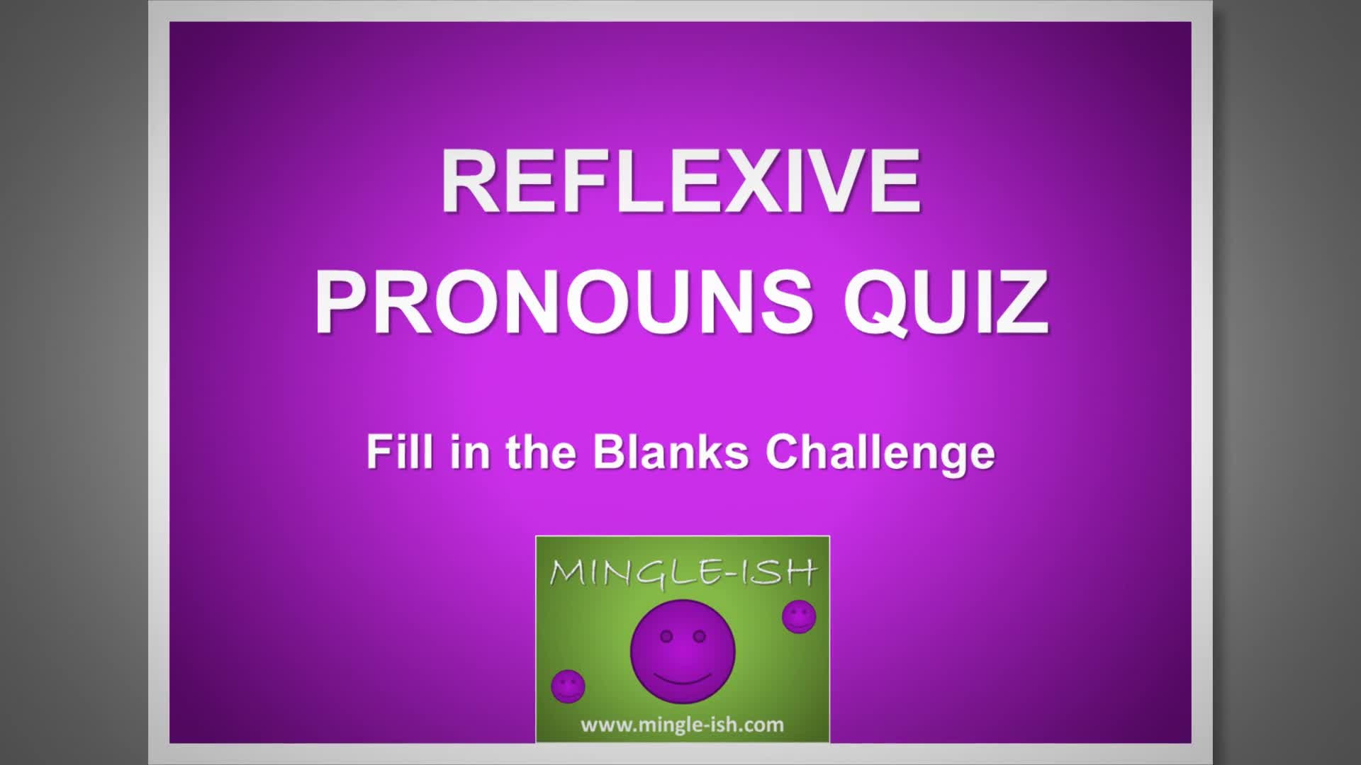 Video thumbnail for Reflexive Pronouns Quiz: Fill in the Blanks Challenge #2