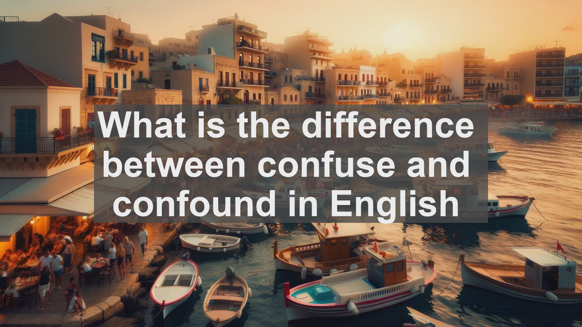 'Video thumbnail for What is the difference between confuse and confound in English?'