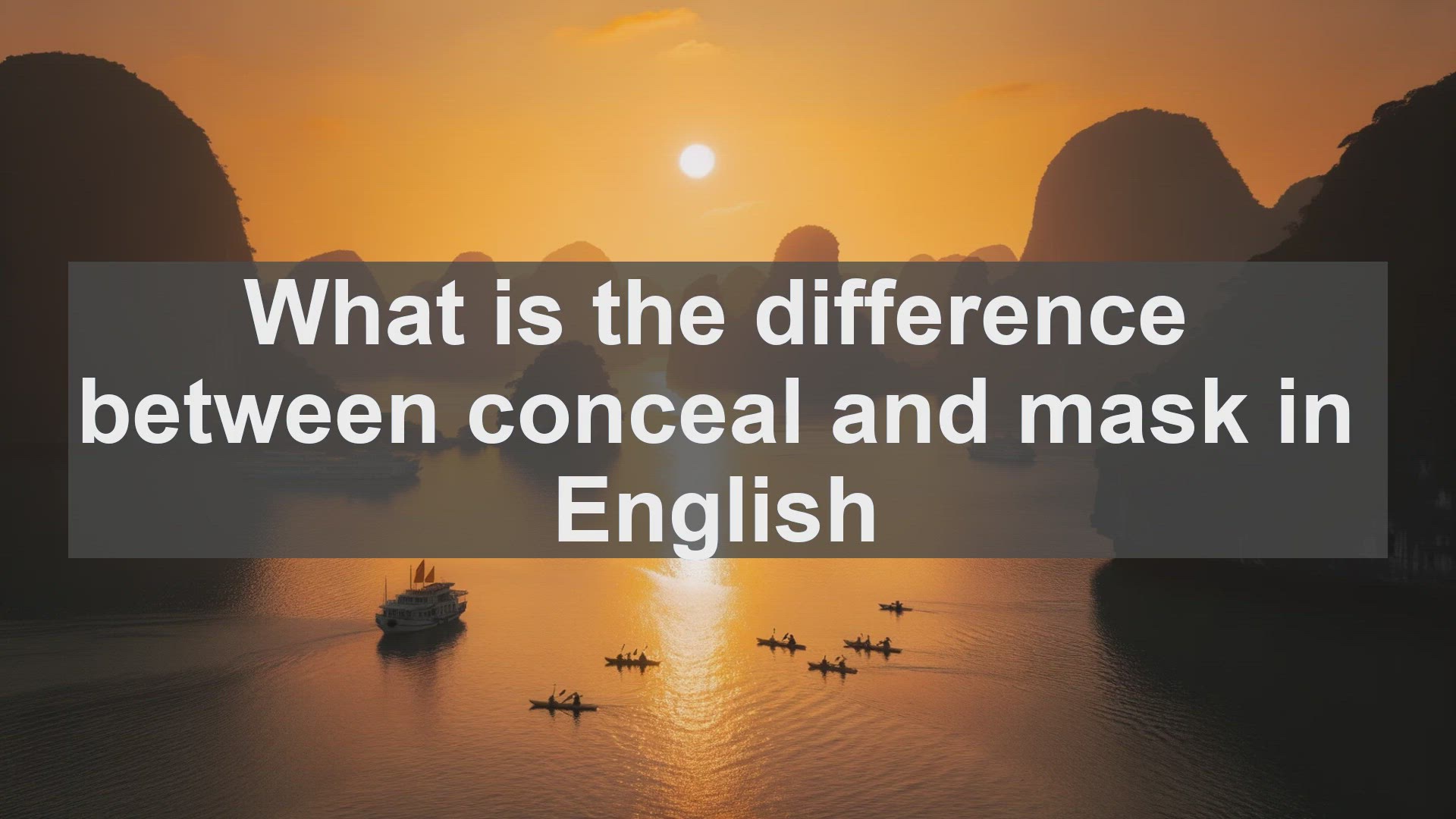 'Video thumbnail for What is the difference between conceal and mask in English?'