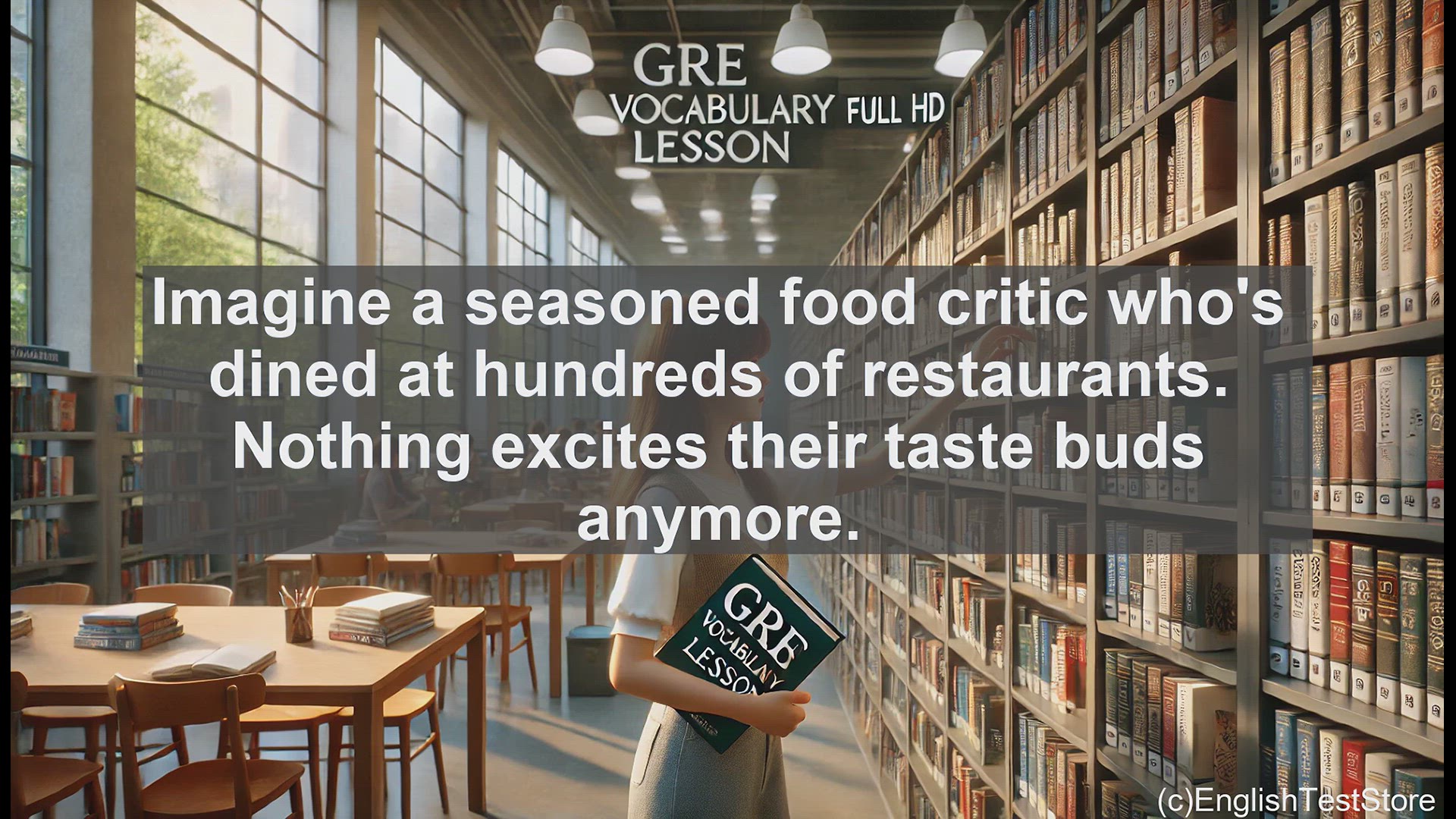 'Video thumbnail for GRE Vocabulary Lesson: The Jaded Palate - When Enthusiasm Fades'